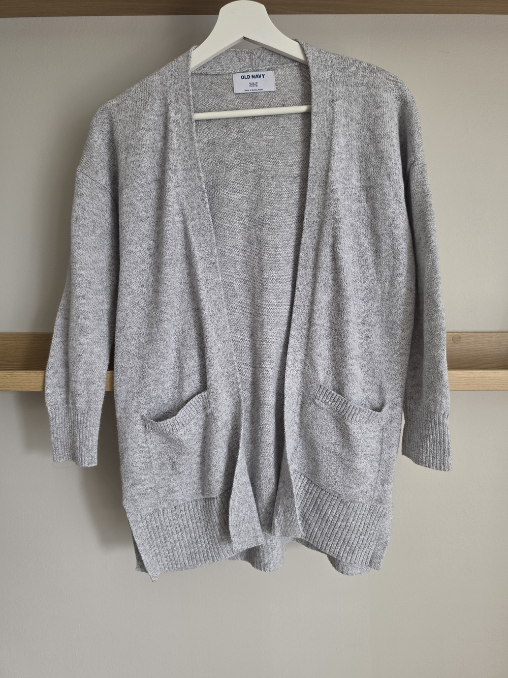 Old Navy Heather Gray Open Cardigan with Pockets